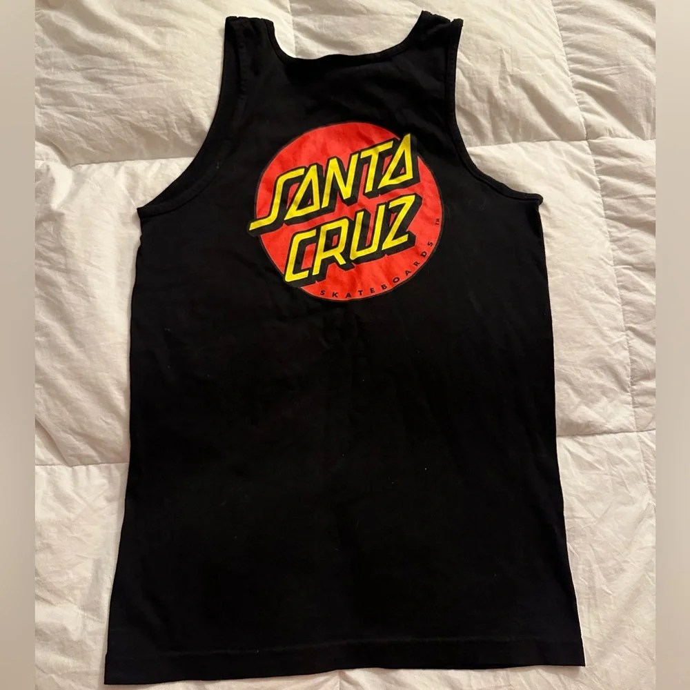 Santa Cruz Skateboards Black Muscle Tee with Logo - Picture 5 of 6